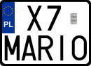 License plates of Poland, Vanity Plates
