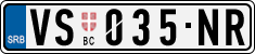 License plate of Serbia, Cars