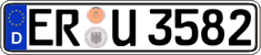 German license plate, Regular plates