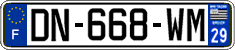 French license plate, SIV (ordinary)