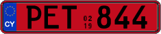 License plate of Cyprus, Rental cars