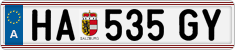 License plate of Austria, Regular plates