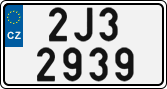 License plate of the Czech Republic, Cars (2001)