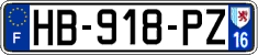 French license plate, SIV (ordinary)
