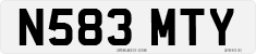 License plate of the United Kingdom, 1983 year system