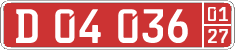 License plate of Kyrgyzstan, Diplomatic