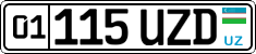 License plate of Uzbekistan, Organizations