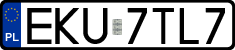 License plates of Poland, Regular car plates