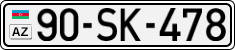 License plate of Azerbaijan, Cars