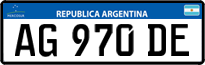 License plate of Argentina, Cars (Mercosur, AB 123 CD)