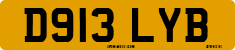 License plate of the United Kingdom, 1983 year system
