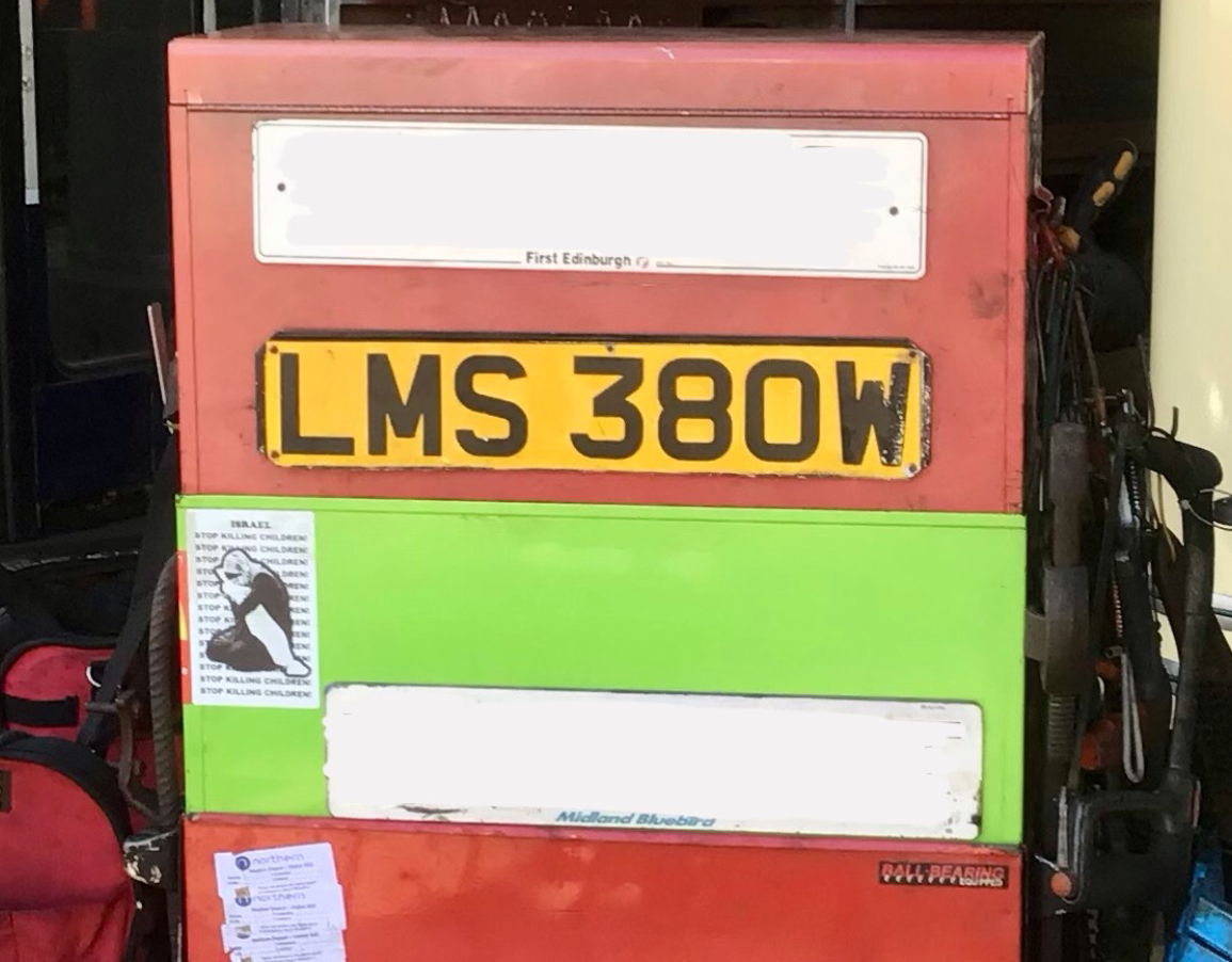 LMS380W, License plate without vehicle 