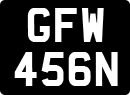 License plate of the United Kingdom, 1963 year system