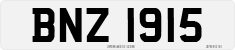 License plate of the United Kingdom, Northern Ireland (1966)