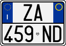 License plate of Italy, Cars (1994 year series)