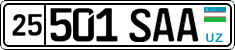 License plate of Uzbekistan, Organizations