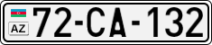 License plate of Azerbaijan, Cars
