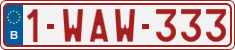 License plate of Belgium, Regular plates (2010)