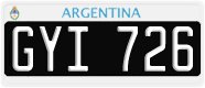 License plate of Argentina, Cars (1995, ABC 123)