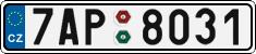 License plate of the Czech Republic, Cars (2001)