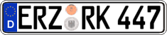 German license plate, Regular plates