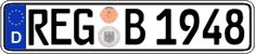 German license plate, Regular plates