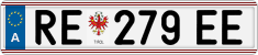License plate of Austria, Regular plates