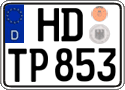 German license plate, Regular plates