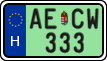license plates of Hungary, Regular plates (2022)