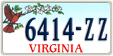 Virginia, Specialty plates (1234-AB)