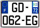 French license plate, SIV (ordinary)