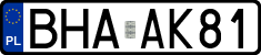 License plates of Poland, Regular car plates