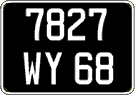 French license plate, FNI