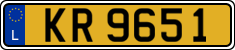 License plate of Luxembourg, 2003 year system