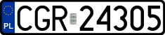 License plates of Poland, Regular car plates