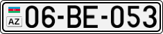 License plate of Azerbaijan, Cars
