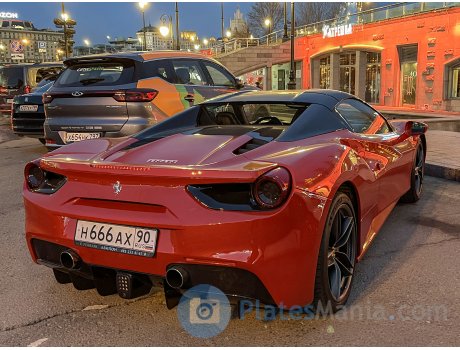 н666ах90, Ferrari 488