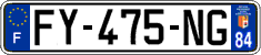 French license plate, SIV (ordinary)