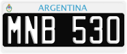 License plate of Argentina, Cars (1995, ABC 123)
