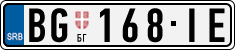 License plate of Serbia, Cars