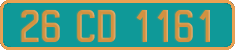 French license plate, Diplomatic