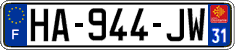 French license plate, SIV (ordinary)