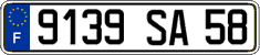 French license plate, FNI