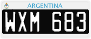 License plate of Argentina, Cars (1995, ABC 123)