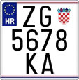 License plate of Croatia, Motorcycles