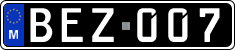 License plate of Malta, Oldtimers (ABC 123)