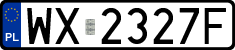 License plates of Poland, Regular car plates