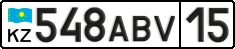 License plate Kazakhstan, Private owners (2012)