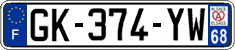 French license plate, SIV (ordinary)