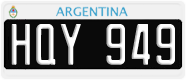 License plate of Argentina, Cars (1995, ABC 123)